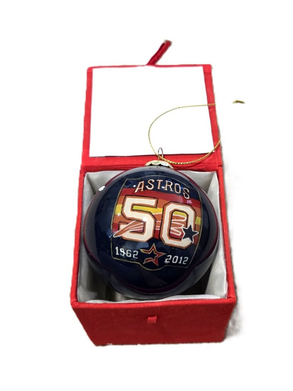 NIB 2011 Houston Astros 50th Christmas Ornament Blue MLB Memorabilia Decor